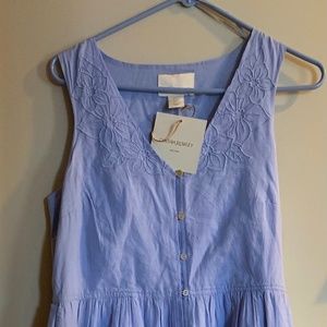 Cynthia Rowley Embroidered Sundress with tie belt